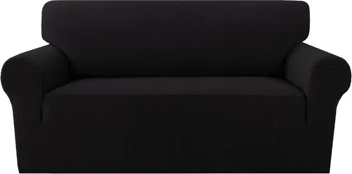 Vista 31 de MeilleMaison Funda elástica para silla reclinable, funda para sofá de 1 pieza con parte inferior elástica, lavable, protector de muebles Negro