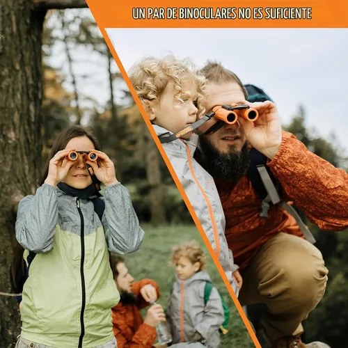 Vista 9 de BeBison - Binoculares para niños, óptica real de alta resolución de 8 x 21 pulgadas, binoculares compactos plegables a prueba de golpes, para Naranja