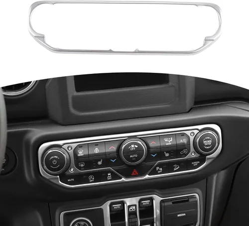 Vista 9 de RT-TCZ para Wrangler JL Cubierta de interruptor de aire acondicionado centro del tablero Trim Marco Azul bebé para Jeep Wrangler JL JLU Gladiator JT