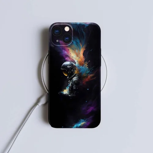 Vista 7 de ZHEGAILIAN Funda compatible con iPhone 13, funda de astronautas espaciales para iPhone 13, funda suave de TPU con proceso de impresión 3D, diseño
