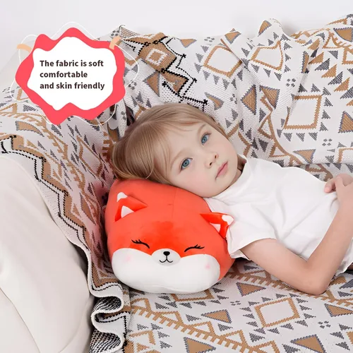 Vista 8 de FFxiong Peluche de zorro grande de 22 pulgadas, bonita almohada suave para el cuerpo, regalo para niños, niñas, niños, San Valentín, cumpleaños