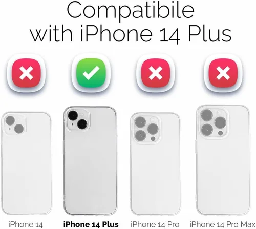 Vista 10 de ERT GROUP Funda de teléfono celular para Apple iPhone 14 Plus, original y con licencia oficial de Disney, Ariel 004 se adapta de forma óptima a
