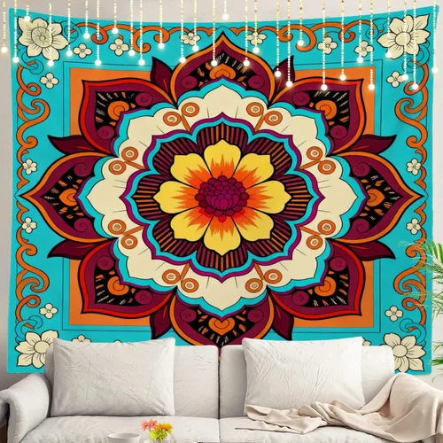 Vista 60 de Shrahala Circles Tapestry, Abstract Art With Various Circles Wall Hanging Hd Print Polyester Backdrop For Dorm Room Bedroom 30 X 40 In