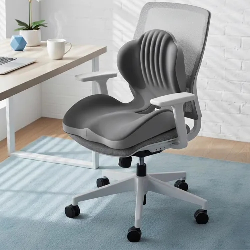 Vista 7 de SakerPlus Cojín ergonómico de espuma viscoelástica, cojín para silla de oficina en forma de L y cojín de asiento de automóvil para sentarse durante