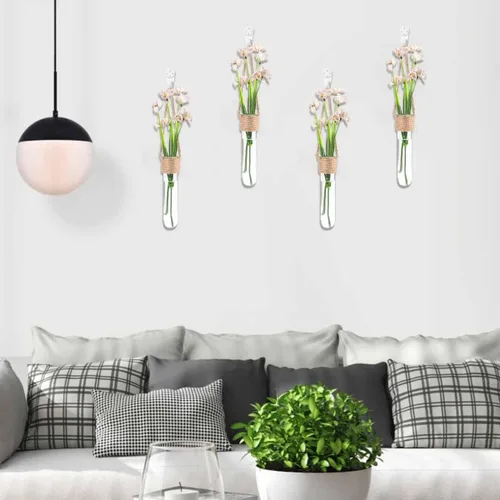Vista 7 de ARTORA Maceta de cristal colgante para propagación de plantas, terrario, montaje en pared, florero decorativo para cultivo de plantas hidropónicas