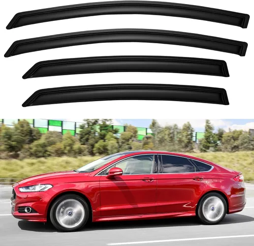 Vista 18 de Visores para ventanas y protectores contra la lluvia para Ford F150 de cabina estándar 1980-1996, Deflectores de viento y protectores para ventanas