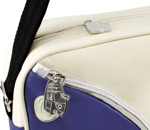 Vista 3 de BRISA VW Collection - Bolso de hombro para Volkswagen Samba Bus T1 Camper Van (azul)