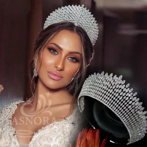 Vista 2 de hair jewelry crown tiaras for women Princess Crown Retro European Bridal Headdress Crystal Crown Selection Hair Band Bridal Hair Accessories