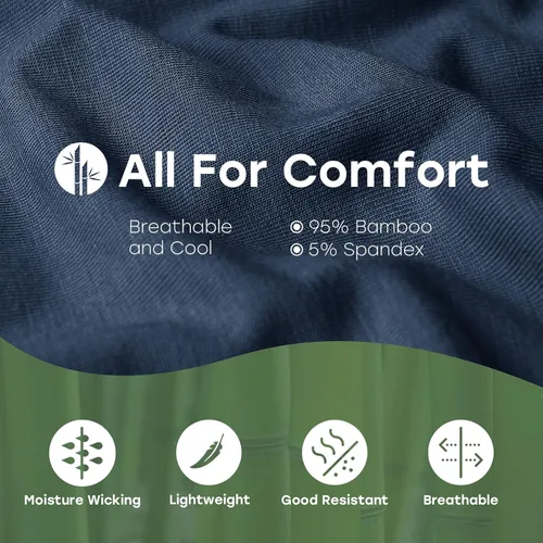 Vista 5 de Natural Feelings Ropa interior de bambú para hombre, ropa interior cómoda y transpirable para hombres con bragueta abierta, paquete de 5