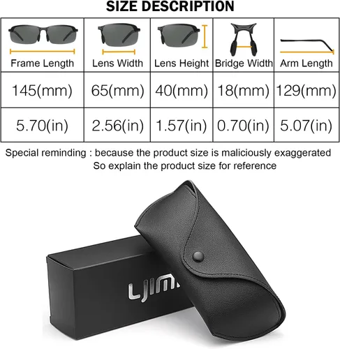Vista 5 de YIMI Gafas de sol polarizadas fotocromáticas para conducción z87 para hombres y mujeres gafas de seguridad de día y noche