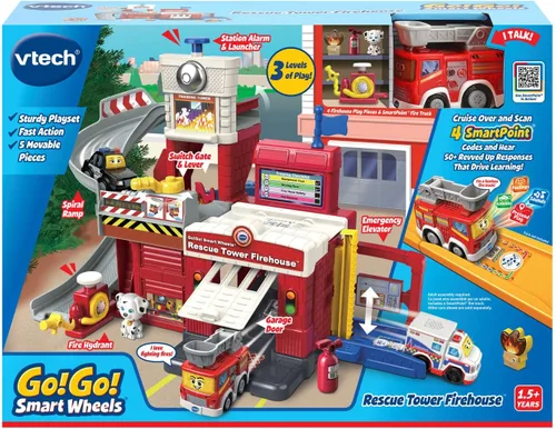 Vista 7 de VTech Go! Go! Smart Wheels Torre de Rescate Estación de Bomberos