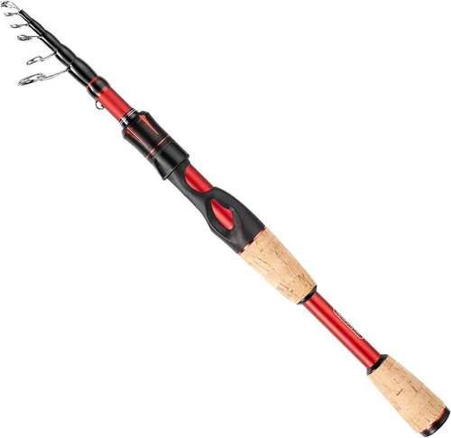 Vista 10 de EOW XPEDITE LITE Cañas de Pescar Telescópicas Portátiles y Combo, Cañas de Pesca de Spinning y Casting, Blanks de Caña de Carbono 24T, Punta