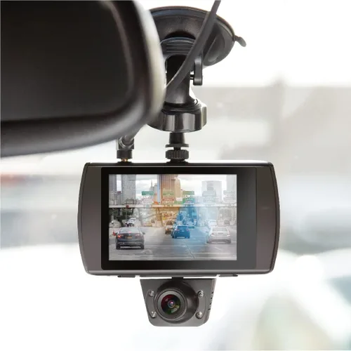 Vista 7 de Car and Driver Cámara de tablero Full HD de doble visión, sistema de visión frontal y trasera con cámara modular, lente de ángulo de 150 grados