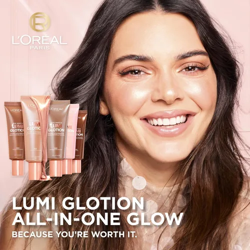 Vista 3 de L'Oréal Paris Maquillaje True Match Lumi Glotion, Potenciador de brillo natural, Iluminador resaltador, Gotas bronceadoras para un brillo bañado por
