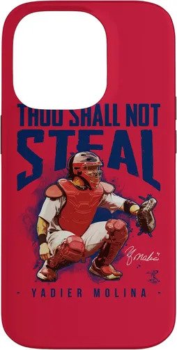 Vista 17 de Yadier Molina - Carcasa para iPhone 17, diseño de "Thou Shall Not Steal