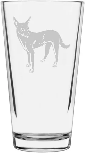 Vista 289 de Podenco Canario - Vaso de pinta de 16 onzas con temática de perro personalizado