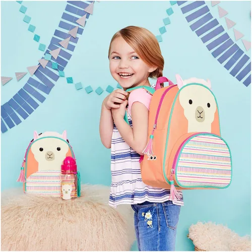 Vista 3 de Skip Hop - Mochila para preescolar, colección Zoo, para niños pequeños de 3 a 4 años, diseño de llama