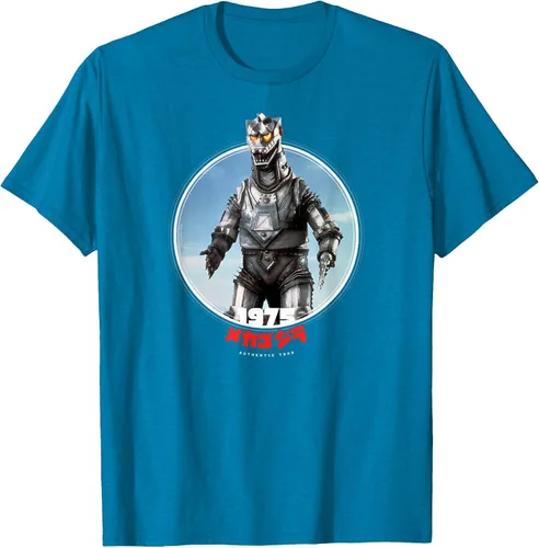 Vista 15 de Godzilla Mechagodzilla 1975 Icons of Toho T-Shirt Asphalt Grey