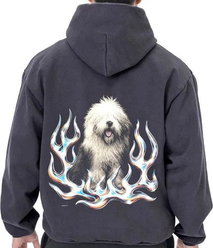 Vista 14 de U.S.A. Made - Old English Sheepdog 100% Cotton Hoodie by LA Apparel