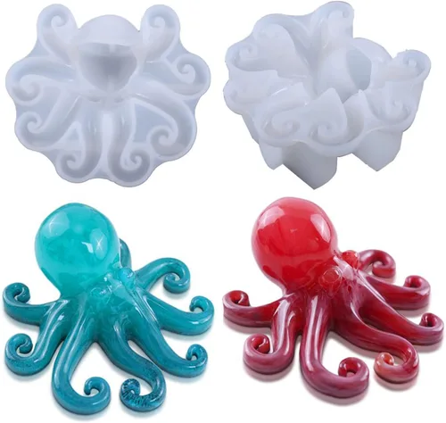 Vista 10 de 2 moldes de resina de silicona de oso – Moldes de vela de resina de oso 3D y jabón para fundición de resina epoxi de animales lindos, fondant