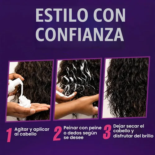 Vista 5 de EBIN NEW YORK Loción espumante voluminizadora Curl & Twist, 3.38 onzas