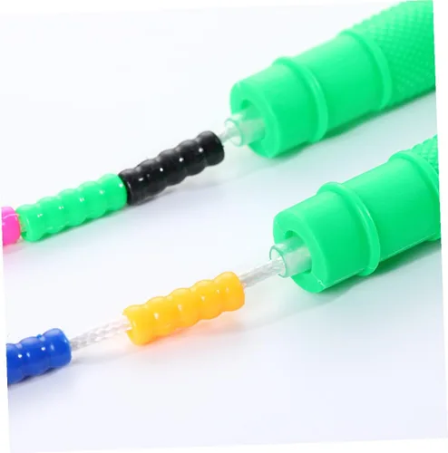 Vista 2 de NOLITOY 5 piezas de cuerda de saltar Slub diseño ejercicio cuerdas para niños estudiantes ligero entrenamiento fitness colores a granel
