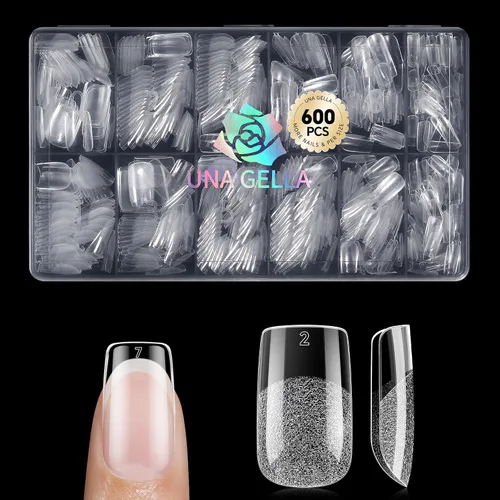 Vista 13 de UNA GELLA Pegamento de uñas de gel 6 en 1 para puntas de uñas transparentes