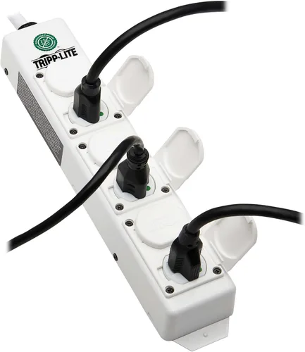 Vista 4 de Tripp Lite Safe-IT - Regleta de alimentación de 6 tomas de corriente de grado médico para el cuidado del paciente, cable de 6 pies, certificado UL