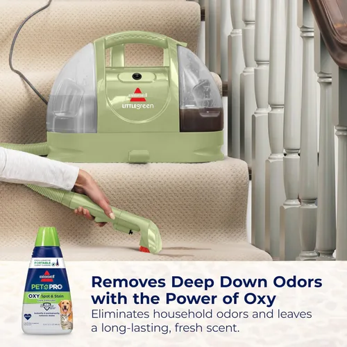 Vista 10 de Paquete de limpiador de alfombras portátil Little Green + fórmula PET PRO OXY Spot & Stain Formula, 32 onzas