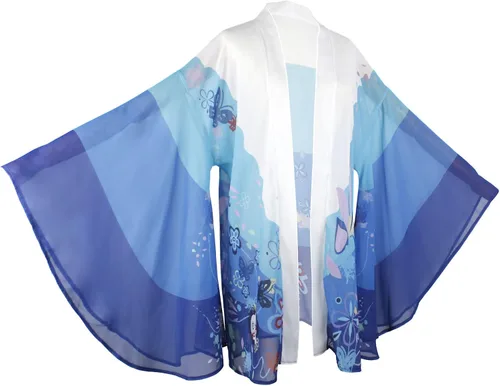 Vista 3 de Metesbonw Women Demon Slayer Inosuke Attack Robe Cloak Anime Cosplay Swimsuit Cover Up Chiffon Cardigan
