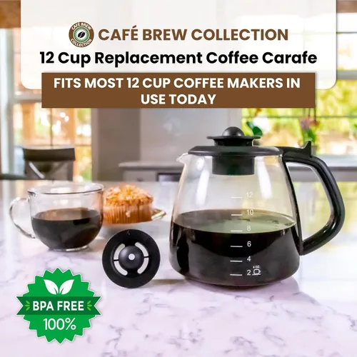Vista 2 de Café Brew - Jarra de repuesto de 12 tazas compatible con Cuisinart DCC-1200PRC