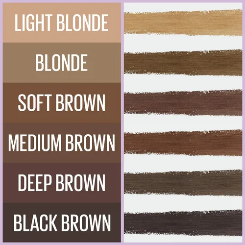 Vista 6 de Maybelline Express Brow 2 en 1 lápiz y maquillaje de cejas en polvo, rubio claro, 1 unidad