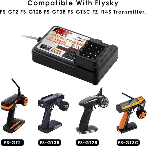 Vista 2 de Flysky - Receptor GR3E 2.4GHz 3CH para Flysky FS-GT2/GT2B/GT3B/GT3C/IT4S, 1 unidad