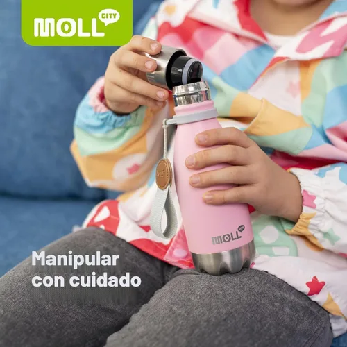 Vista 6 de Botella de Agua de 9 oz para Niños - Botella de Agua Pequeña de Acero Inoxidable para la Escuela con Aislamiento al Vacío de Metal a Prueba de Fugas