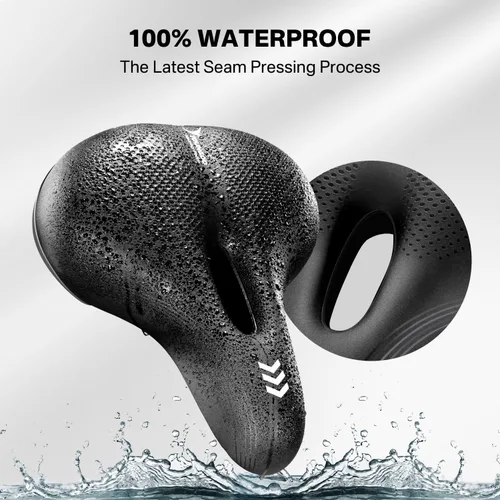 Vista 4 de YOUNGDO Waterproof Bike Saddle with Memory Foam, Comfort Bicycle Saddle Seat Cushion Universal Fit, Shock Absorbing fit Peloton Bike Mountain Bike