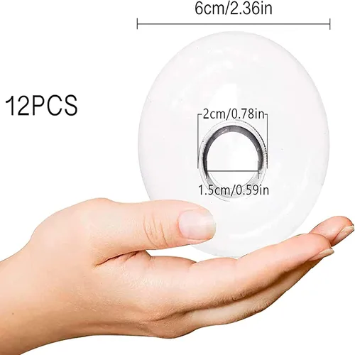 Vista 7 de 12 piezas de adornos transparentes rellenables para bricolaje, bolas de plástico transparente de 60 mm para Navidad, Halloween, cumpleaños