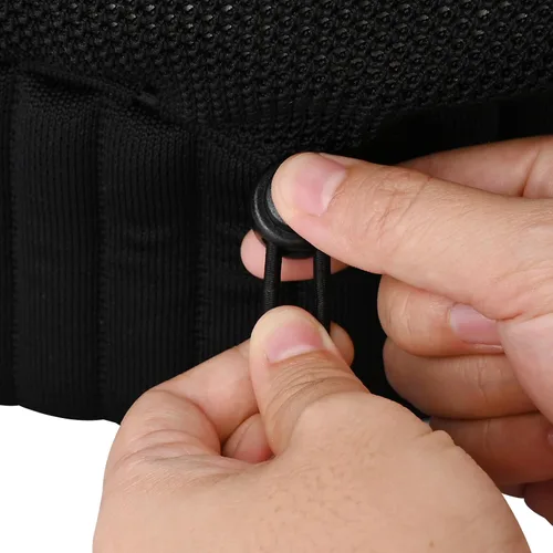 Vista 6 de Bebamour Portabebés de punto, acogedor y ligero para recién nacidos a niños pequeños, portabebés ergonómico con capucha para la cabeza (negro)