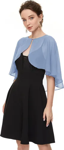 Vista 2 de Chales de gasa suave para cubrir el vestido de noche de boda para mujer