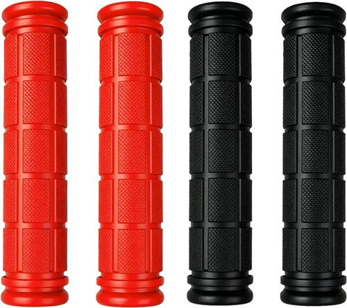 Vista 7 de 2 pares de puños/mangos para manillar de bicicleta con empuñaduras de hongo para bicicletas BMX/de carretera/de montaña