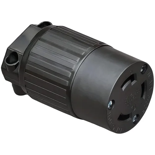 Vista 9 de Nema L5-30R - Conector de bloqueo, 30 amperios, 125 voltios, 2 polos, conexión a tierra de 3 cables, adaptador de bloqueo giratorio del generador
