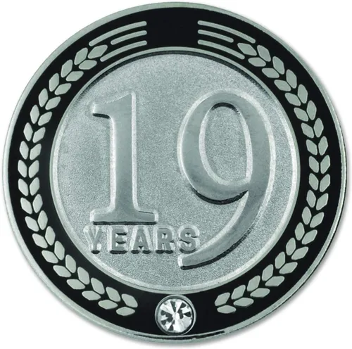 Vista 17 de PinMart Years of Service Award Employee Recognition Gift Pin de solapa - Negro