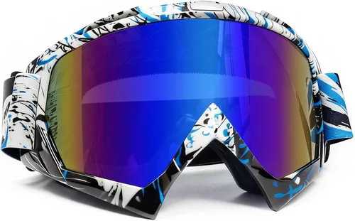 Vista 14 de Gafas para bicicleta de motocross, motocicleta, ATV, lentes para cuatro ruedas todoterreno, gafas de casco de carreras MX