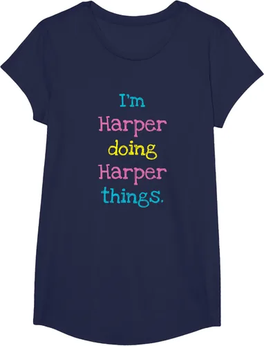 Vista 32 de Harper - Camiseta de regalo para niños con texto personalizado