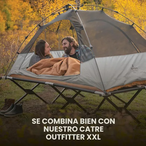 Vista 5 de Teton Sports Tienda rápida Vista; tienda de campaña para acampar y mochilero; fácil instalación instantánea; clip de lluvia incluido Marrón