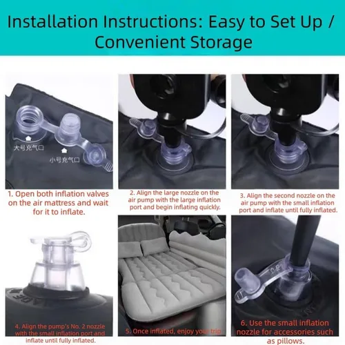 Vista 7 de Car Air Mattress for Honda Element 2003-2011, Mattress for Outdoor Camping and Road Trips, Inflatable Camping Mattress for the Back Seat, Foldable