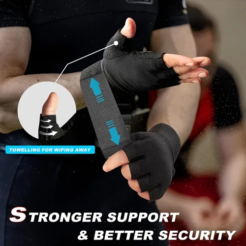Vista 4 de ZEROFIRE Workout Gloves for Women Men - Weight Lifting Gloves with Full Palm Protection & Extra Grip for Women Gym, Weightlifting, Weight Lift
