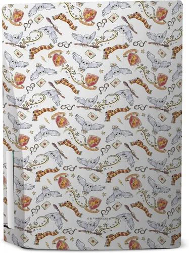 Vista 3 de Head Case Designs Calcomanía de vinilo con licencia oficial de Harry Potter Hedwig Owl para placa frontal de videojuegos, compatible con consola