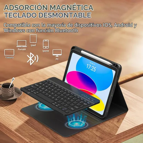 Vista 5 de BQSS - Funda con teclado para iPad (A16) de 11ª y 10ª generación, color negro