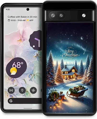 Vista 122 de Funda compatible con Google Pixel 4A 5G, Nochebuena, Google Pixel 4A 5G, delgada, suave, a prueba de golpes, TPU para mujeres y niñas, niños, funda