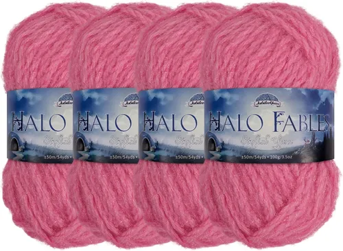 Vista 34 de JubileeYarn Halo Fables Yarn - 100g/Skein Bulky Polyester - North Wind Sun - 2 Skeins